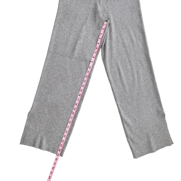 NWT Adyson Parker ribbed knit gray pants loungewear pull on medium - Picture 13 of 13